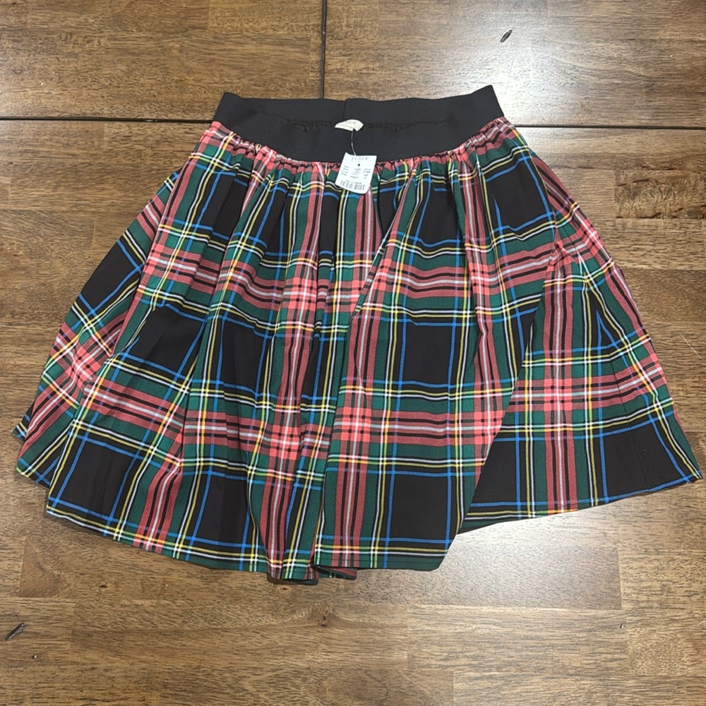 JCREW plaid skirt. NWT. Size 0.